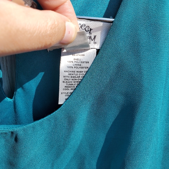 Sweet Storm Teal Feather Dress - Picture 7 of 7